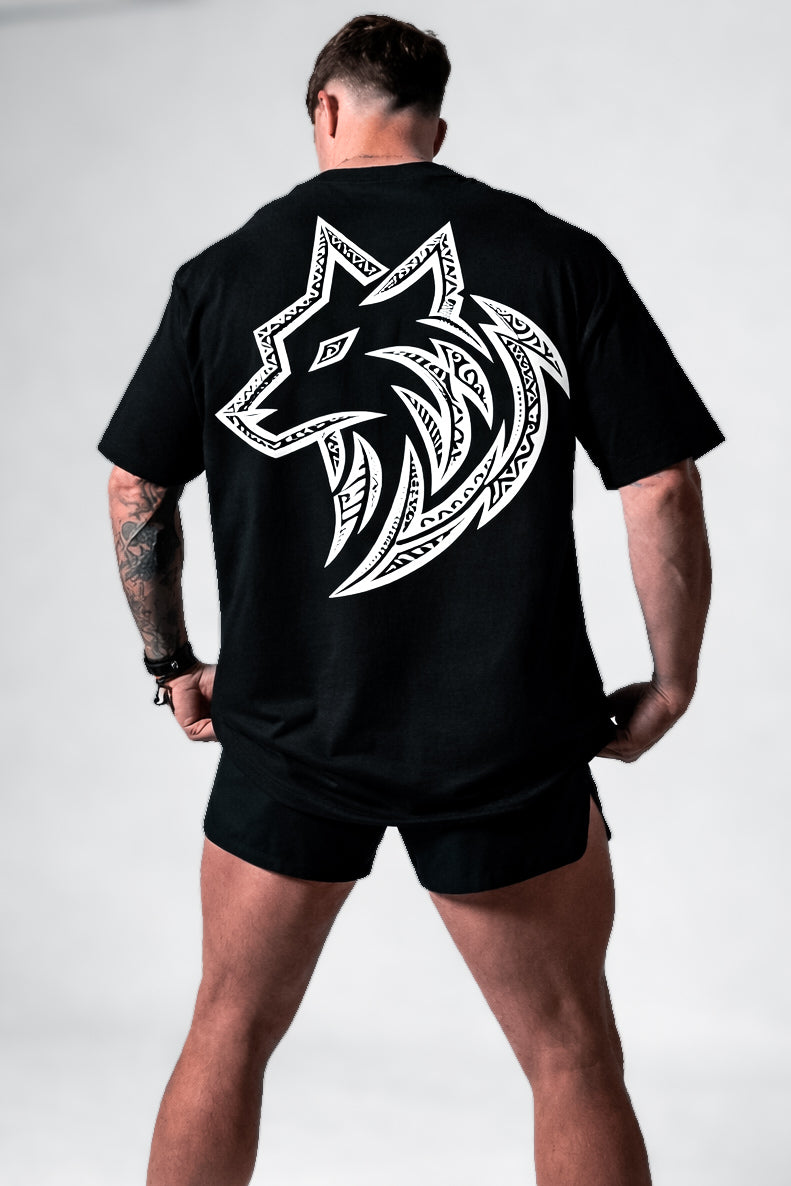 TRIBAL black oversized tee
