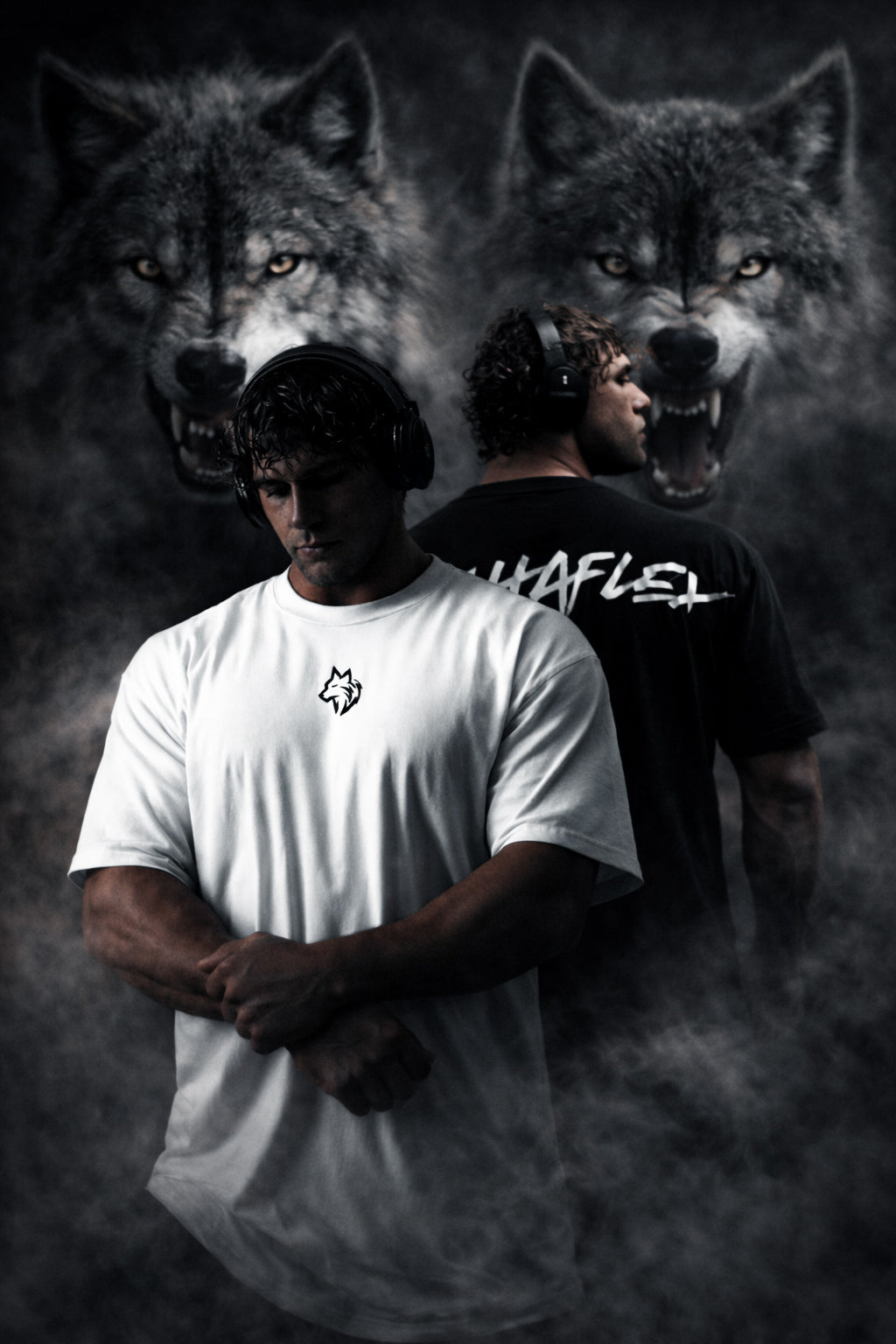 ALPHA mens black oversized tee