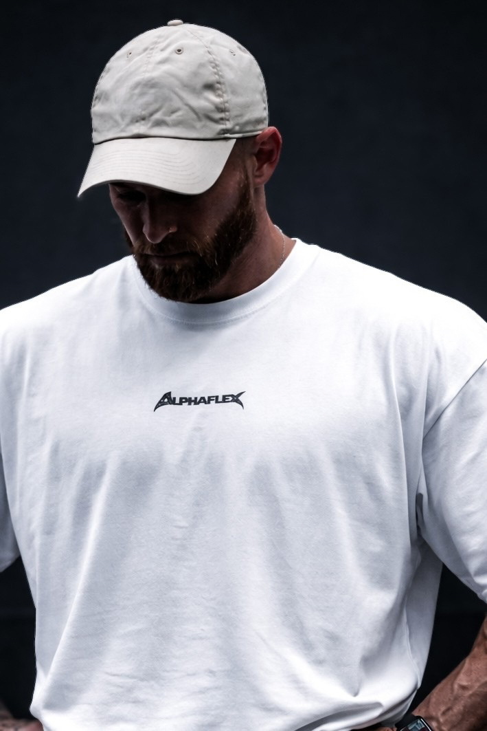TRIBAL white oversized tee